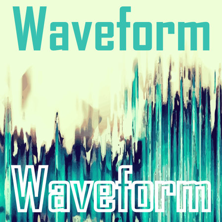Colorful waveform, vintage abstract background