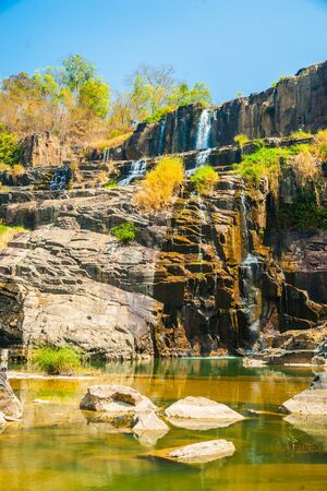 The big Pongour waterfall near Da Lat city, Vietnamの写真素材