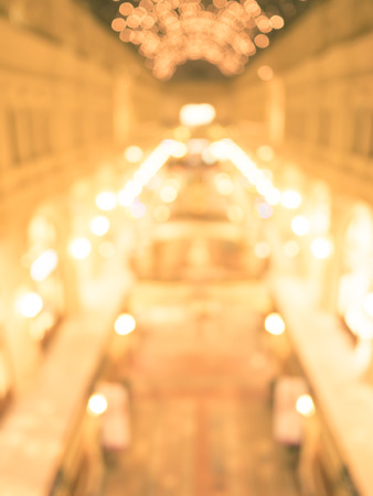 Defocused interior of a large luxury shopping center. の写真素材