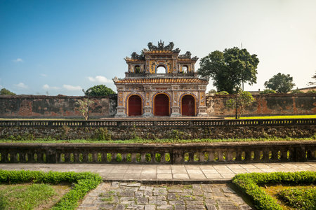 Beautiful site of Citadel in Hue, Vietnam. Citadel in Hue is enlisted のeditorial素材