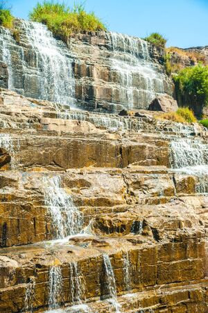 The big Pongour waterfall near Da Lat city, Vietnamの写真素材