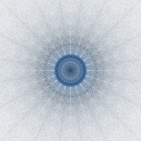 Circle lace ornament, round ornamental geometric doily pattern, christmas snowflake decorationの写真素材