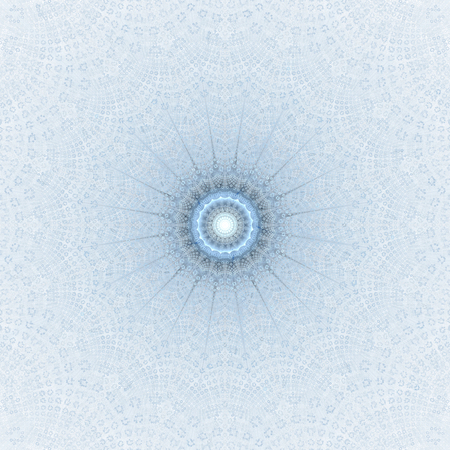 Circle lace ornament, round ornamental geometric doily pattern, christmas snowflake decorationの写真素材