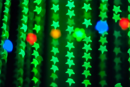 stars, colorful background, out of focusの写真素材