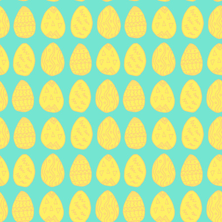 Easter holiday design elements - hand drawn eggsのイラスト素材