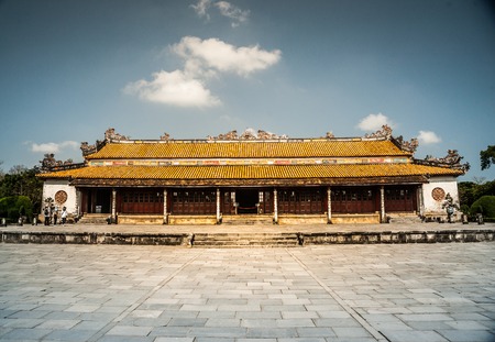 Beautiful site of Citadel in Hue, Vietnamの写真素材