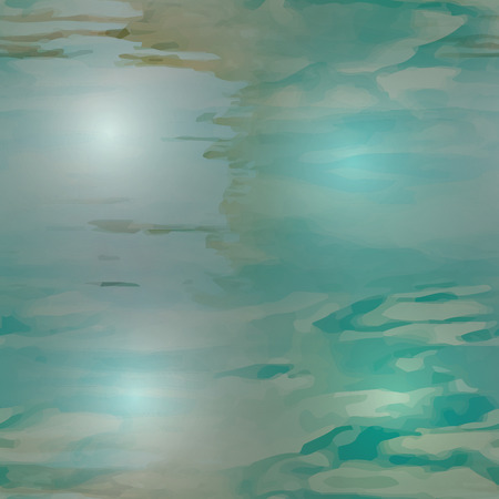 Vector realistic water texture. Seamless pattern to use as a background for websites or other media. Seamless tile to make endless water surface texture.のイラスト素材