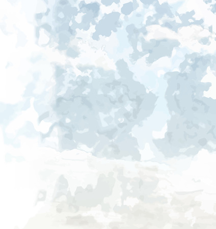 Abstract background texture with blue strokes of paint. Painted paper background for use as a background or design element. Abstract representations of blue sky, clouds or water.のイラスト素材
