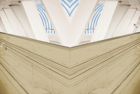 Abstract background illustration. Painting with watercolor and pencil. Brushed artwork.. digitally transformed photo of modern office building. Business background. Vector format.のイラスト素材