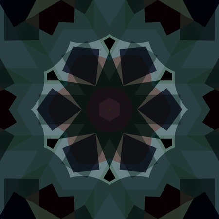 Vector seamless pattern backgroundgeometrical shapes and multiple color. Illustration with high contrast. Kaleidoscope backdrop. Modern banner design template, vector illustration.のイラスト素材