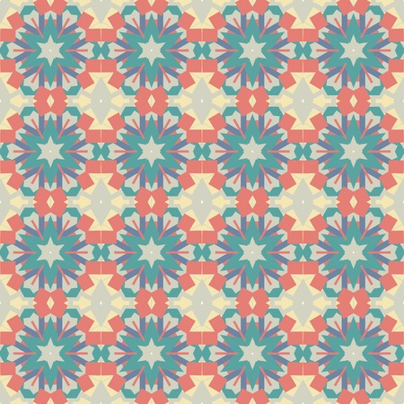 Abstract Retro Geometric seamless pattern with octagon shapes. Vector Illustrationのイラスト素材
