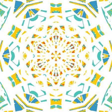 Multicolored kaleidoscopic tile element colored with stylish palette. のイラスト素材