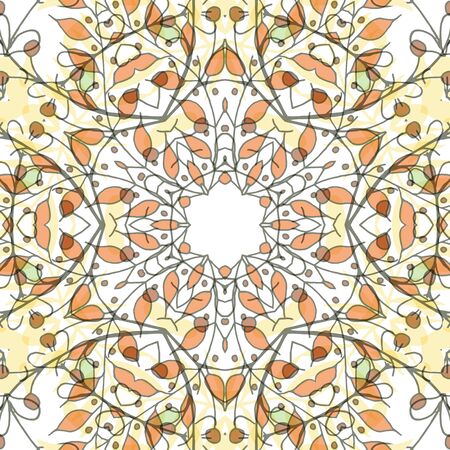 Gorgeous seamless patchwork pattern. Colorful floral ornament tiles. For different design uses, as wallpaper, pattern fills, web page background, surface textures for print and dalle production.のイラスト素材