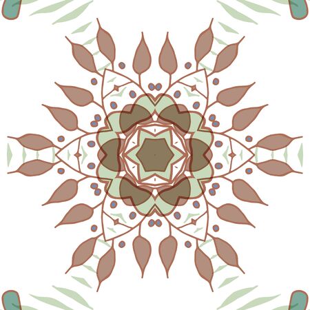 Gorgeous seamless patchwork pattern. Colorful floral ornament tiles. For different design uses, as wallpaper, pattern fills, web page background, surface textures for print and dalle production.のイラスト素材