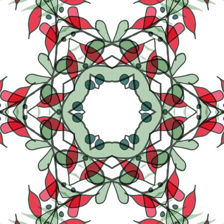 Gorgeous seamless patchwork pattern. Colorful floral ornament tiles. For different design uses, as wallpaper, pattern fills, web page background, surface textures for print and dalle production.のイラスト素材