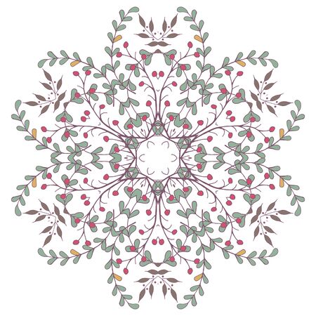 Gorgeous symmetrical patchwork pattern. Colorful floral ornament tiles. For different design uses, as wallpaper, pattern fills, web page background, surface textures for print and dalle production.のイラスト素材