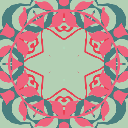 Gorgeous seamless patchwork pattern. Colorful floral ornament tiles. For different design uses, as wallpaper, pattern fills, web page background, surface textures for print and dalle production.のイラスト素材