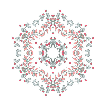 Gorgeous symmetrical patchwork pattern. Colorful floral ornament tiles. For different design uses, as wallpaper, pattern fills, web page background, surface textures for print and dalle production.のイラスト素材