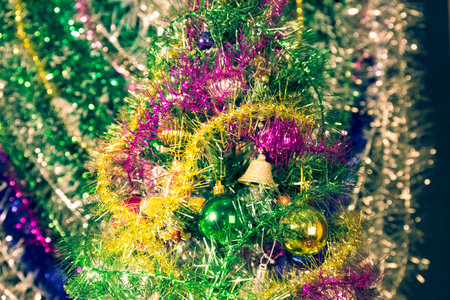 Colorful christmas decoration. Bright and happy holiday texture. Background image for New Year and...