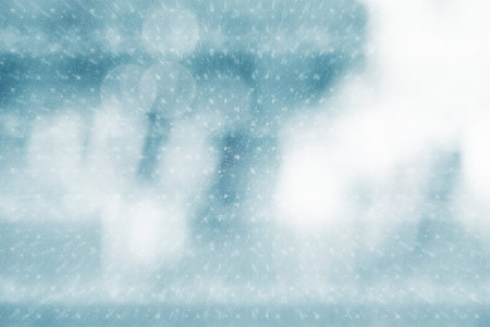 City commuters. High key blurred image of workers going back home after work. Unrecognizable faces, bleached effect.の写真素材