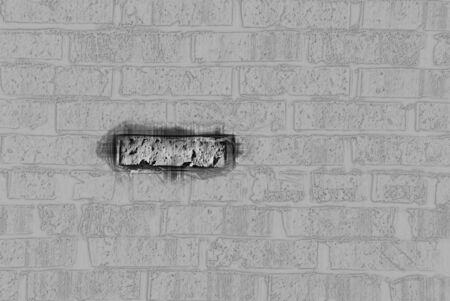 old brick wall, macroの写真素材