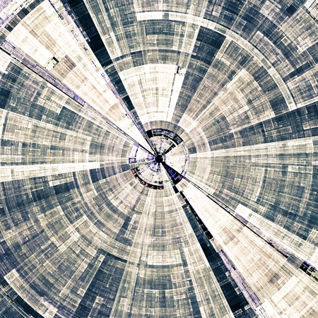 Composition of abstract radial grid and lights as a concept metaphor for technology, science and entertainmentの写真素材