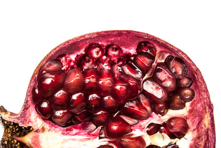 A pomegranate on a white background