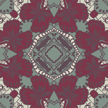 Vector seamless pattern background with different geometrical shapes of multiple colors....