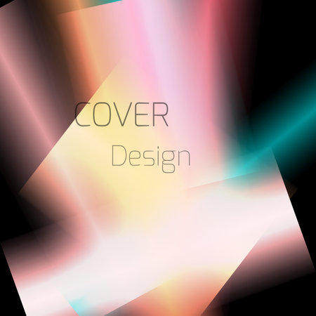 Abstract background for booklet with glowing colorful geometric shapes. Geometrical pattern for covers, banners, booklets and other design uses. For web or printed media.のイラスト素材