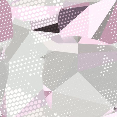 Abstract seamless chaotic pattern with urban geometric elements, scuffed, drops, sprays, triangles. Texture pattern for covers, banners, booklets, etc. For web or printed media.のイラスト素材