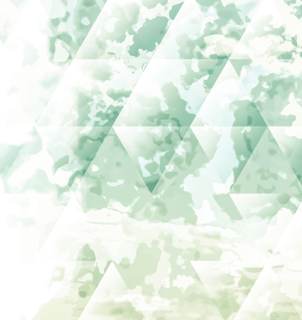 Abstract background texture with blue strokes of paint ang transparent triangular shapes. Stylish texture for use as a background. Abstract representations of blue sky, clouds or water.の写真素材