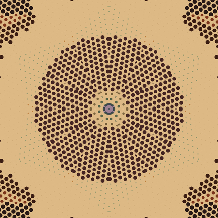 Flat ethnic seamless pattern. Colorful geometrical ornament tiles. For different design uses, as wallpaper, pattern fills, web page background, surface texturesm for print and dalle production.のイラスト素材