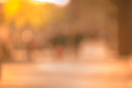 City commuters at sunset. Blurred background image for business, modile apps, and other uses.