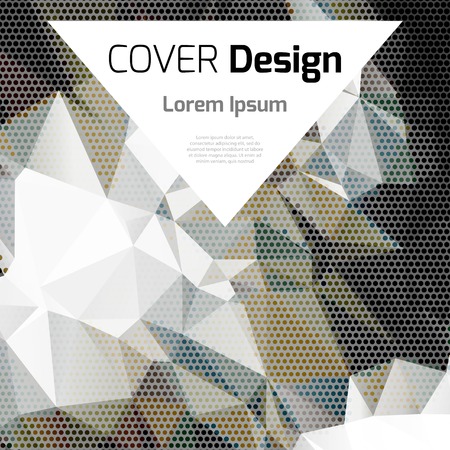 Abstract background with colorful triangles and space for text. Texture for covers, banners, booklets, etc. For web or printed media.のイラスト素材