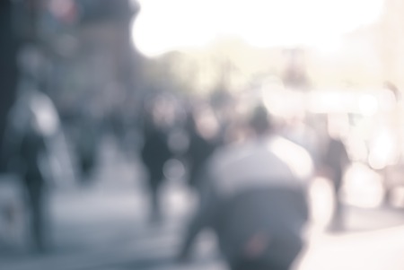 City commuters at sunset. Blurred background image for business, modile apps, and other uses.の写真素材