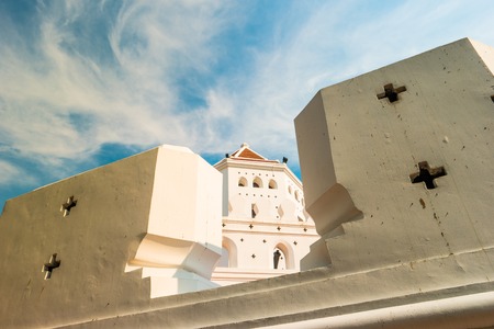 Phra Sumen Fort Bangkok, Thailand. It is the hexagonal-shape concrete fort built in the reign of King Rama I. It is one of two forts that have survived modernization.の写真素材