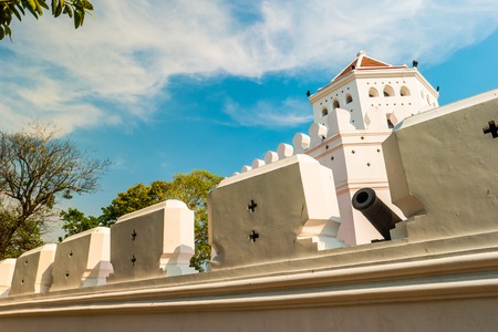 Phra Sumen Fort Bangkok, Thailand. It is the hexagonal-shape concrete fort built in the reign of King Rama I. It is one of two forts that have survived modernization.の写真素材