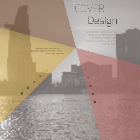 Abstract background with colorful triangles and space for text over stylish blurred image. Texture for covers, banners, booklets, etc. Background texxture for web or printed media.のイラスト素材