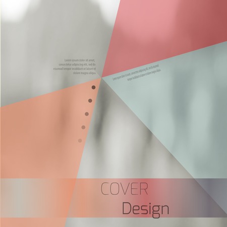 Abstract background with colorful triangles and space for text over stylish blurred image. Texture for covers, banners, booklets, etc. Background texxture for web or printed media.のイラスト素材