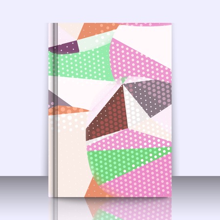 Abstract background with triangles and colorful geometric shapes. Texture pattern for covers, banners, booklets, etc. For web or printed media.のイラスト素材