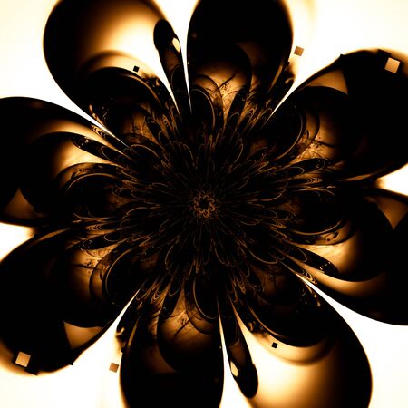 Macro closeup of fractal flower, digital artwork for creative graphic designの写真素材