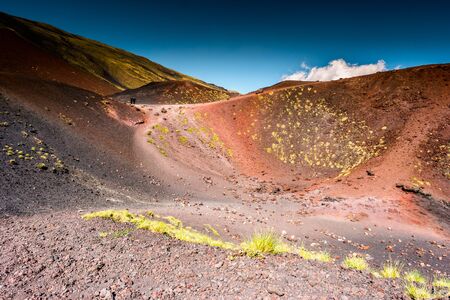 Landscape of Etna volcano, Sicily, Italy.の写真素材