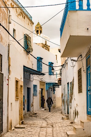 street in Medina in Sousse, Tunisia.の写真素材