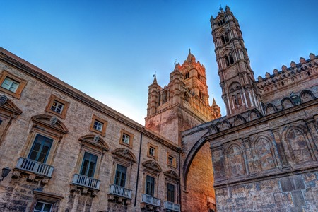 The beautiful cathedral of Palermo, Sicilyの写真素材