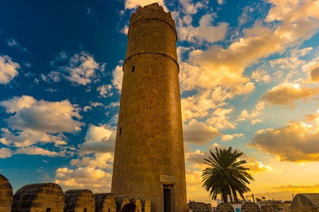 View from the walls of the fortress of Ribat of Sousse in Tunisia.の写真素材
