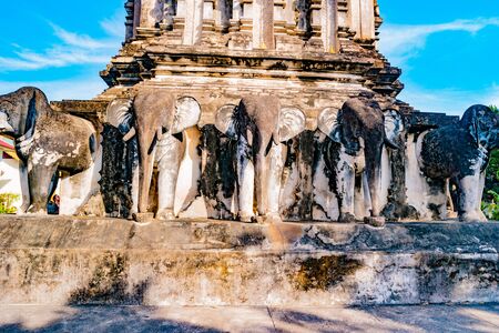Buddhist temple Chiang Mai, Thailandの写真素材
