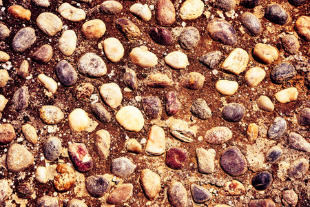 Stone pavement, abstract background.の写真素材