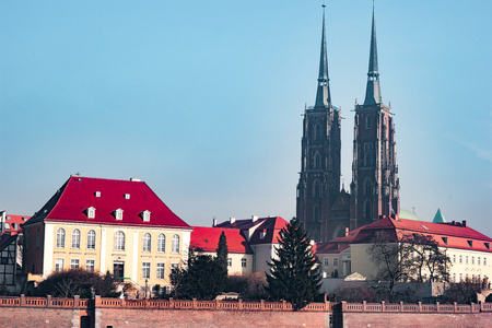 Tumski Island, Wroclaw, Polandの写真素材