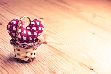 heart in basketの写真素材