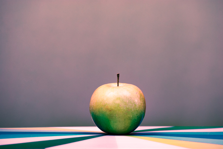 Fruits on colorful background.の写真素材